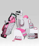 Exclusive Nine & Wine Mini Sunday Golf Bag for Women, Lightweight with Stand, 4-Way Divider, 3 Easy-Access Pockets, Pink (GBS180)