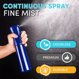 Continuous Spray Bottle (10.1Oz/300Ml) Empty Ultra Fine Plastic Water Mist Sprayer – for Hairstyling, Cleaning, Salons, Plants, Essential Oil Scents & More - Blue